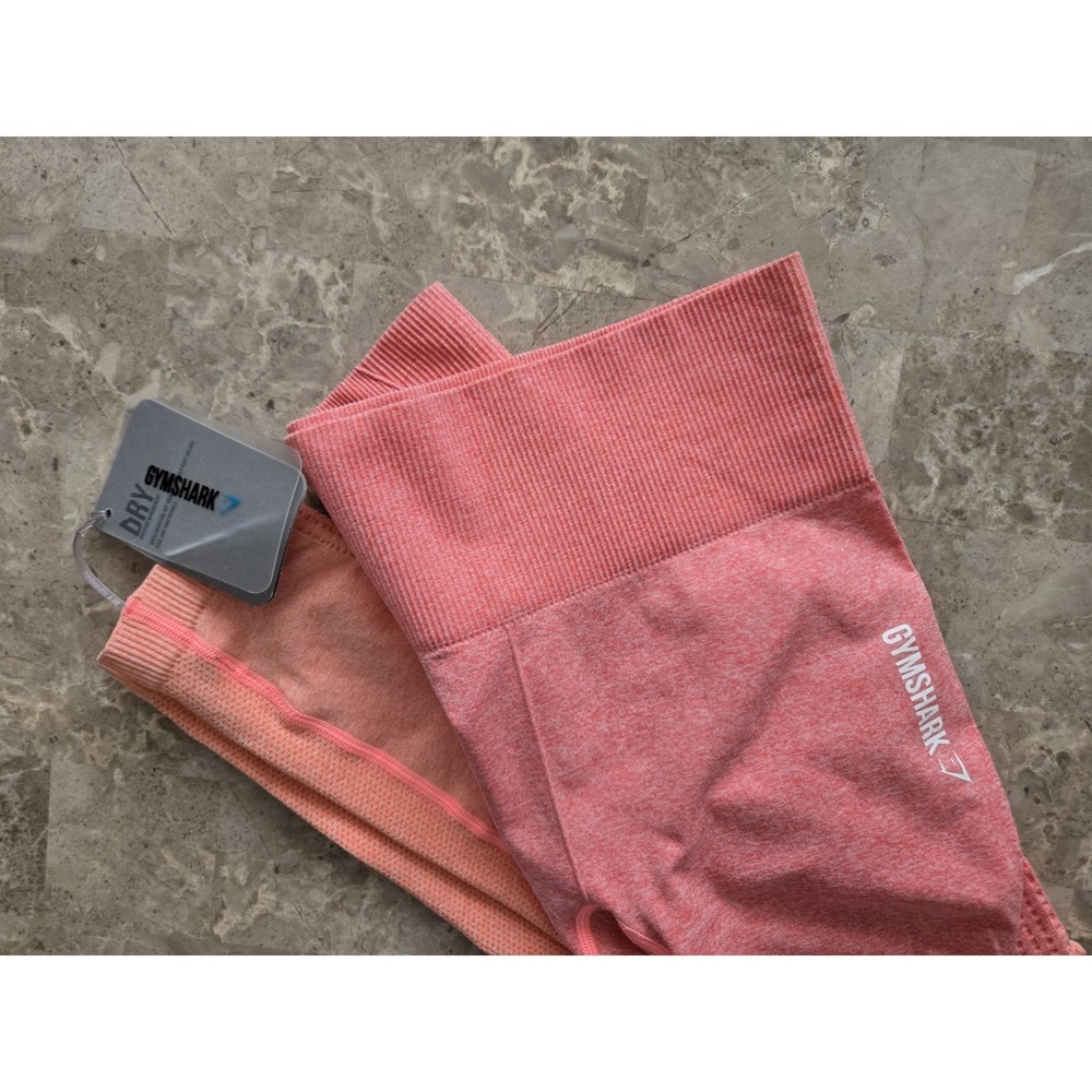 New Gymshark Seamless Ombre Peach Coral Workout Leggings‎ Athleisure Womens  S